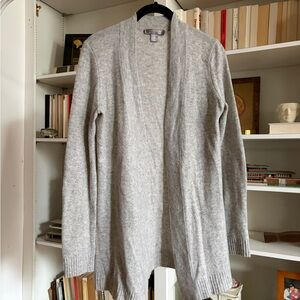 100% CASHMERE Heather Gray Women's Cardigan